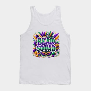 Mardi Gras Masquerade Mask Bead Squad Parade Women Men Kids Tank Top